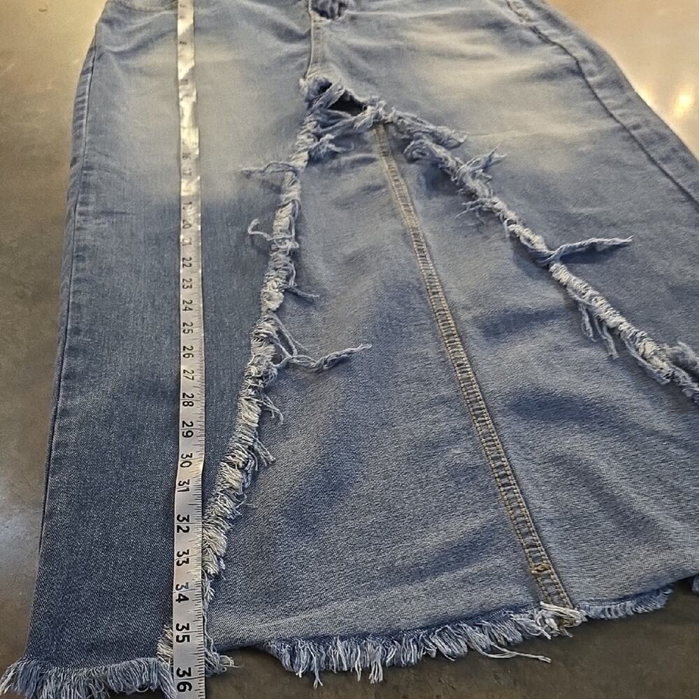 Blue Denim A-line Skirt                Size Medium - Picture 3 of 6